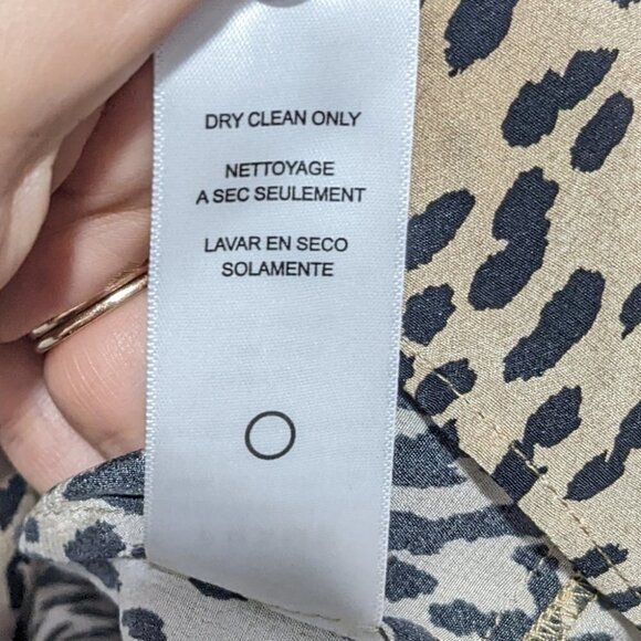 Nwt Frame | Leopard Print Silk Peplum Blouse - Picture 8 of 11